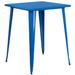 Flash Furniture CH-51040-40-BL-GG 33 1/4" Square Bar Height Table - Blue Steel Top, Steel Base