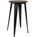 Flash Furniture CH-51080-40M1-BK-GG 24" Round Bar Height Table - Walnut Rustic Wood Top, Steel Base, Black