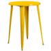 Flash Furniture CH-51090-40-YL-GG 30" Round Bar Height Table - Yellow Steel Top, Steel Base