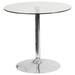 Flash Furniture CH-7-GG 31 1/2" Round Dining Height Table w/ Glass Top - Chrome Base