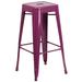Flash Furniture ET-BT3503-30-PUR-GG Backless Commercial Bar Stool w/ Metal Seat, Purple