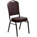 Flash Furniture FD-C01-COPPER-BRN-VY-GG Stacking Banquet Chair w/ Brown Vinyl Back & Seat - Steel Frame, Copper Vein