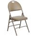 Flash Furniture HA-MC705AV-3-BGE-GG Extra Large Folding Chair w/ Beige Vinyl Back & Seat - Steel Frame, Beige, Triple Braced