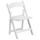 Flash Furniture LE-L-1K-GG Kid's Folding Chair w/ White Vinyl Back &amp; Seat - Resin Frame, White