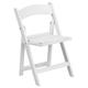 Flash Furniture LE-L-1K-GG Kid's Folding Chair w/ White Vinyl Back & Seat - Resin Frame, White