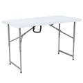 Flash Furniture RB-2448ADJ-GG Rectangular Folding Table w/ Granite White Plastic Top - 48"W x 24"D x 29 1/2"H, Bi-Fold, Adjustable Height