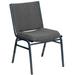 Flash Furniture XU-60153-GY-GG Stacking Chair w/ Gray Polyester Back & Seat - Steel Frame, Silver Vein