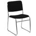 Flash Furniture XU-8700-CHR-B-30-GG Stacking Chair w/ Black Fabric Back & Seat - Steel Frame, Chrome