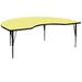 Flash Furniture XU-A4872-KIDNY-YEL-T-P-GG Kidney Shaped Activity Table - 72"L x 48"W, Laminate Top, Yellow