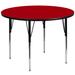 Flash Furniture XU-A48-RND-RED-T-A-GG 48" Round Activity Table - Laminate Top, Red