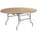 Flash Furniture XA-66-BIRCH-M-GG 66" Round Folding Banquet Table w/ Birchwood Top, 30"H