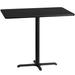 Flash Furniture XU-BLKTB-3048-T2230B-GG Rectangular Bar Height Table w/ Black Laminate Top - 48"W x 30"D x 43 1/8"H, Cast Iron Base