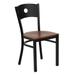 Flash Furniture XU-DG-60119-CIR-CHYW-GG Hercules Series Restaurant Chair w/ Circle Cutout Back & Cherry Wood Seat - Steel Frame, Black