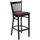 Flash Furniture XU-DG-6R6B-VRT-BAR-BURV-GG Commercial Bar Stool w/ Metal Vertical Slat Back &amp; Burgundy Vinyl Seat, Black