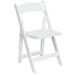 Flash Furniture XF-2901-WH-WOOD-GG Hercules Folding Chair w/ White Vinyl Back & Seat - Beechwood Frame, White