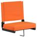 Flash Furniture XU-STA-OR-GG Grandstand Outdoor Folding Stadium Seat - Orange Canvas w/ Black Aluminum Frame