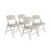 National Public Seating 1302 Folding Chair w/ Warm Gray Vinyl Back & Seat - Steel Frame, Gray
