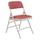 National Public Seating 2308 Folding Chair w/ Majestic Cabernet Fabric Back &amp; Seat - Steel Frame, Gray
