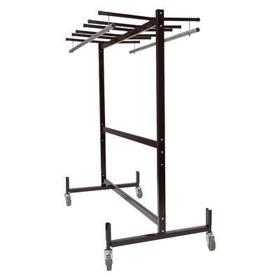 National Public Seating 42-8-60 Table & Chair Storage Truck w/ (2) Coat Rods - (42) Chair & (10) Table Capacity, Steel, Brown