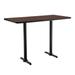 National Public Seating CT23048TBMY Rectangular Bar Height Table - 48" x 30", Mahogany Laminate Top, Black Metal Base