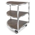 Eastern Tabletop ST5965RS 3 Level Corner Mobile Buffet Table - 31 1/2" x 44 1/2" x 33"H, Stainless Steel