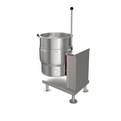 Crown Steam EC-20T 20 gal. Steam Kettle - Manual Tilt, 2/3 Jacket, 208v/1ph, Stainless Steel