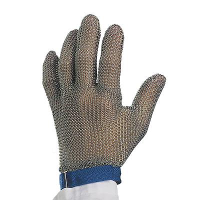 Victorinox - Swiss Army 7.9039.L Large Cut Resistant Glove - Stainless Steel, Blue Wrist Band, Silver