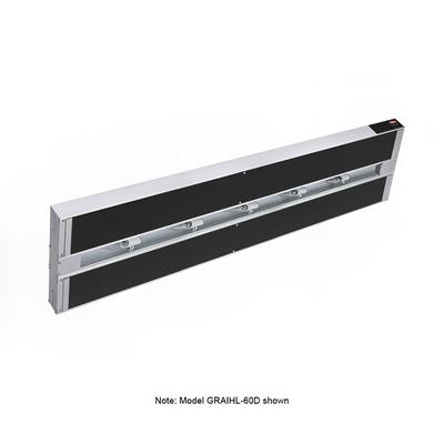 Hatco GRAIHL-54D3 240 54" High Watts Infrablack Strip Warmer - Double Rod, Remote Control Required, 120/240v/1ph, Silver