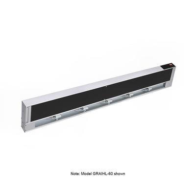 Hatco GRAIHL-72 208 72" High Watts Infrablack Strip Warmer - Single Rod, Remote Control Required, 120/208v/1ph, Silver