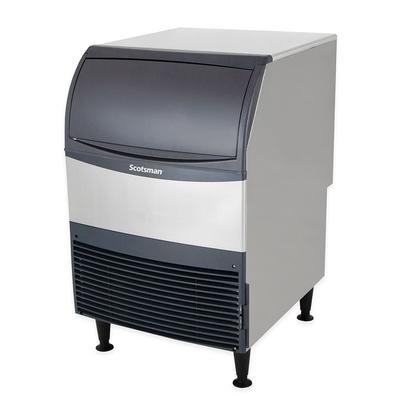 Scotsman UF424W-1 24"W Flake Undercounter Commercial Ice Machine - 440 lbs/day, Water Cooled, Gravity Drain, 115v, 440 lb Production, Stainless Steel