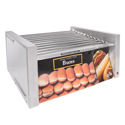 Star 30CBD 30 Hot Dog Roller Grill w/Bun Storage -...
