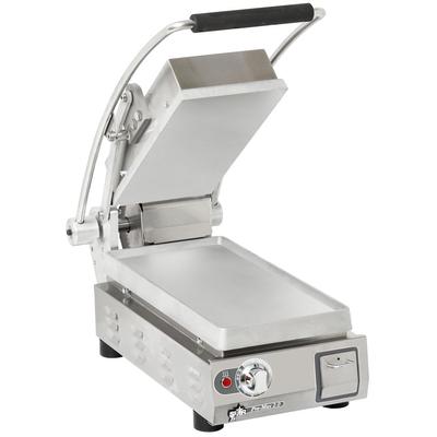 Star PST7IA-120V Pro-Max 2.0 Single Commercial Panini Press w/ Cast Iron Smooth Plates, 120v, Stainless Steel