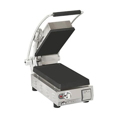 Star PGT7IEA-240V Single Commercial Panini Press w/ Cast Iron Grooved Plates, 240v/1ph, Stainless Steel