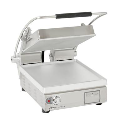 Star PST14 208-240/1 Single Commercial Panini Press w/ Aluminum Smooth Plates, 240v/1ph, Stainless Steel