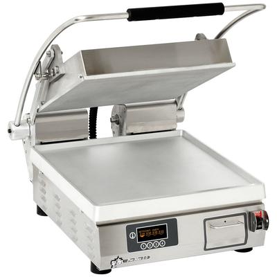 Star PST14E Pro-Max 2.0 Single Commercial Panini Press w/ Aluminum Smooth Plates, 240v/1ph, Stainless Steel
