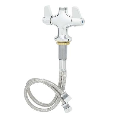 T&S 5F-2SLX00 Deck Mount Faucet Less Nozzle, Single Hole Base, Chrome