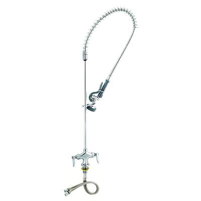 T&S B-0113 42"H Deck Mount Pre Rinse Faucet - 1.15 GPM, Base with Nozzle, Stainless Steel