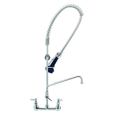 T&S B-0133-A06-B08C 37 9/16"H Wall Mount Pre Rinse Faucet - 13/20 GPM, Base with Nozzle