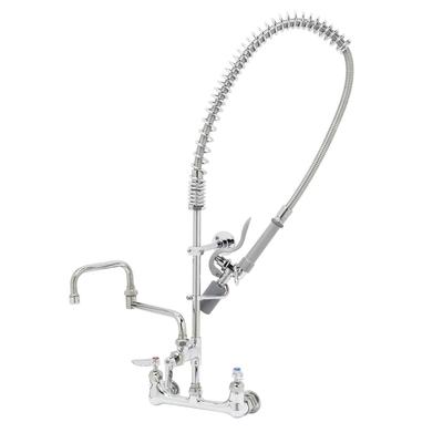 T&S B-0154-CR-C 31 5/8" Wall Mount Pre Rinse Faucet - 13/20 GPM, Base with Nozzle, Stainless Steel