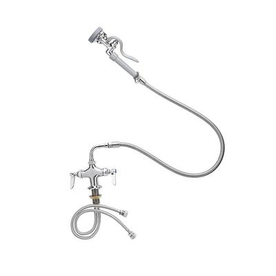 T&S B-0160 7 7/16"H Deck Mount Pre Rinse Faucet - 1 3/20 GPM, Base with Nozzle, Stainless Steel