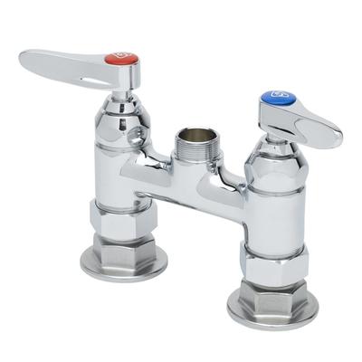 T&S B-0225-LN Deck Mixing Faucet, 1/2" IPS Female, 4" Centers, Deck Mount, Chrome