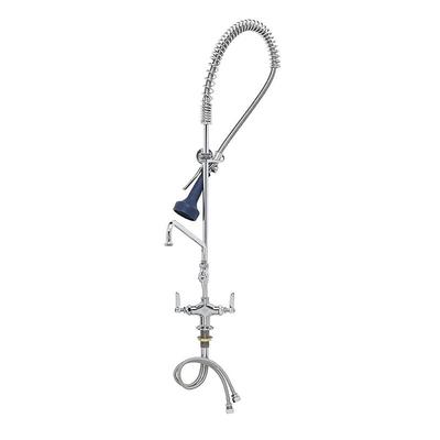 T&S B-2338-08C 40 1/4"H Deck Mount Pre Rinse Faucet - 13/20 GPM, Base with Nozzle, Stainless Steel