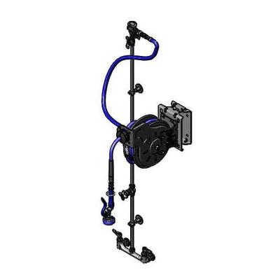 T&S B-7212-U01WS2E Open Hose Reel Assembly w/ 15 ft Hose, 3 7/10 GPM, Silver