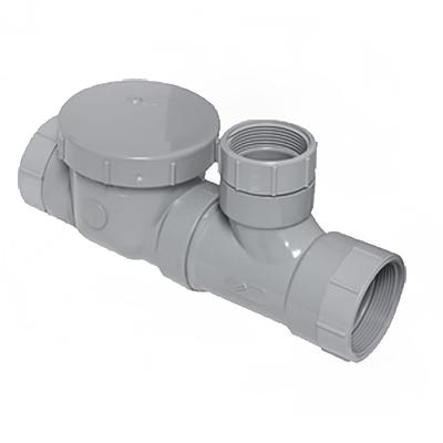 Canplas 3933135AS Spigot Format Flow Control w/ Fittings, Cleanout & Air Intake, 35 GPM, 3", Gray