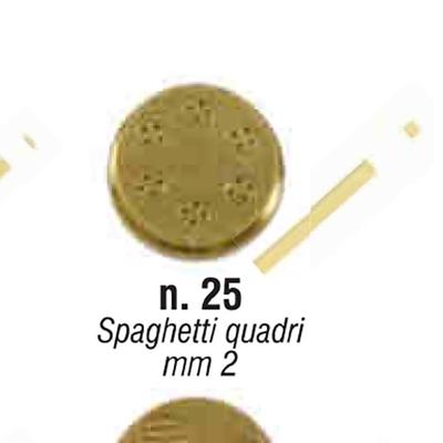 Univex SPAGHETTI QUADRI 2mm Spaghetti Mold #25 for...