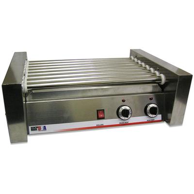 Winco 62020 20 Hot Dog Roller Grill - Flat Top, 120v, Stainless Steel