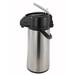 Winco AP-822 2 1/5 Liter Lever Action Airpot, Glass Liner, Silver