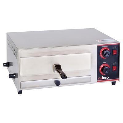 Winco EPO-1 Countertop Pizza Oven - Single Deck, 120v, Dual Heating Elements, Stainless Steel