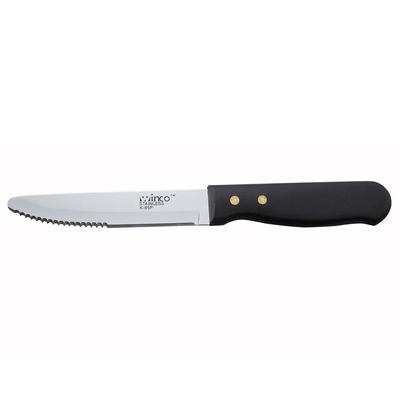 Winco K-85P Jumbo Steak Knife w/ 5" Blade & Plastic Riveted Handle, Stainless Steel