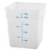 Winco PESC-18 18 qt Square Food Storage Container, Polypropylene, White